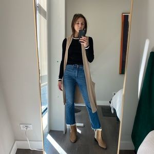 Wilfred Sleeveless Cardigan (Camel)